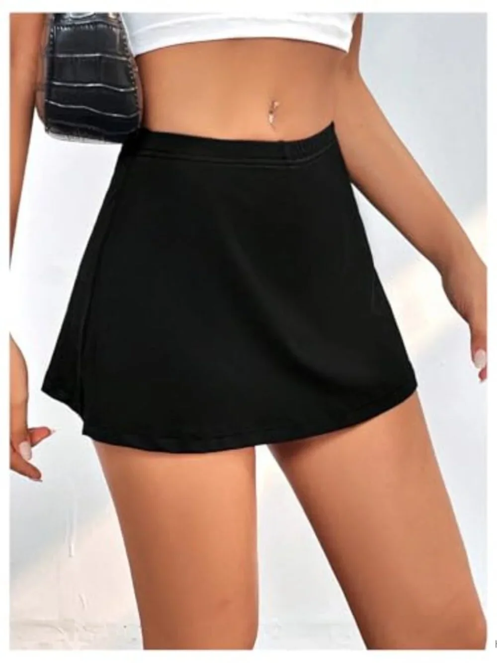 Women's A-Line Mini Skort with Shorts, High Rise, Stretch